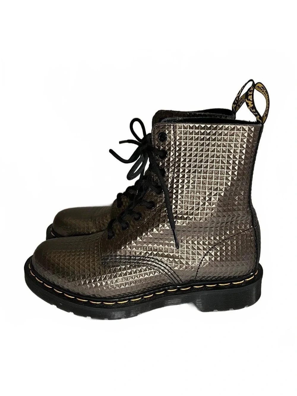 Dr. Martens 1460 Pascal Metallic Pewter Boots US 8